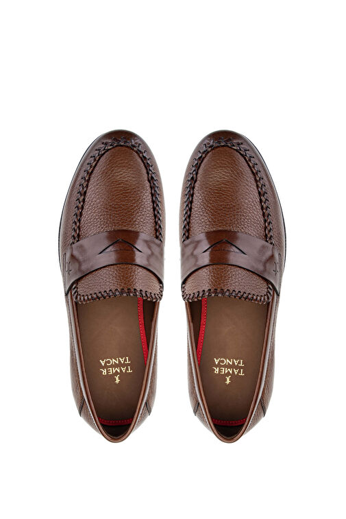 Tamer Tanca Erkek Hakiki Deri Taba Loafer Ayakkabı - Görsel 6