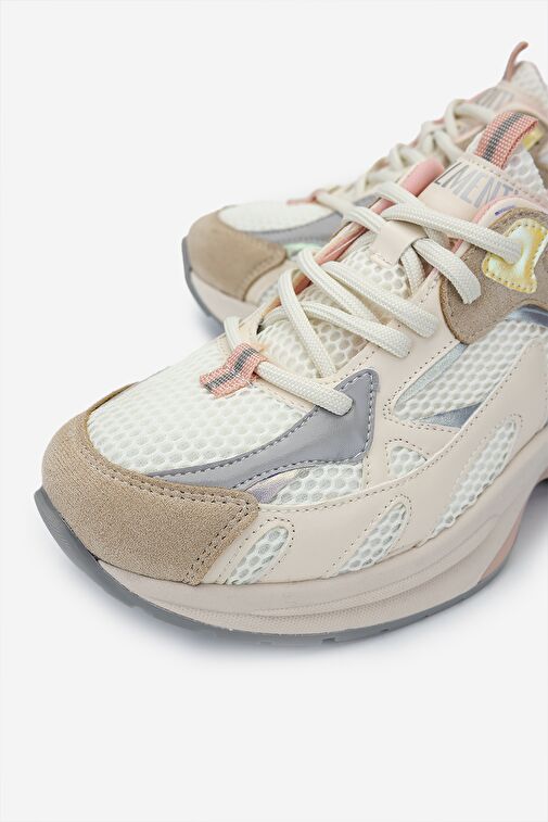 Valmenti Gri-Beyaz Kadın Süet - Kumaş Sneaker 936 30170 BN AYK SK24-25 - Görsel 4