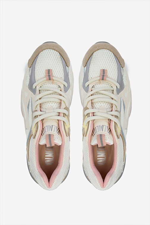 Valmenti Gri-Beyaz Kadın Süet - Kumaş Sneaker 936 30170 BN AYK SK24-25 - Görsel 7