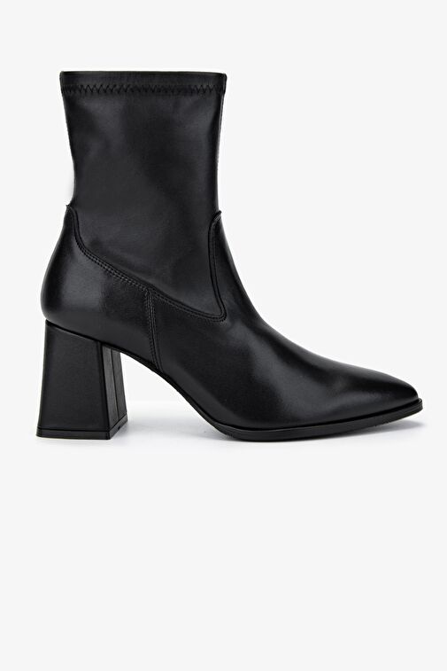 Valmenti Kadın Siyah Deri Klasik Bot - Görsel 2