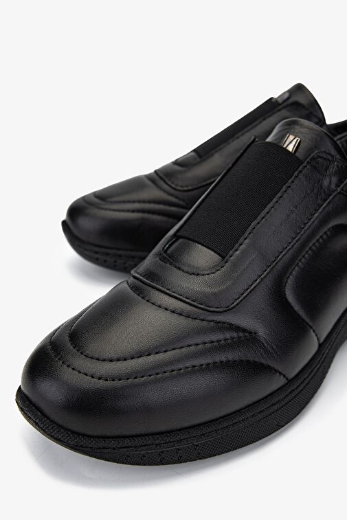 Valmenti Kadın Siyah Deri Sneakers & Spor Ayakkabı - Görsel 4