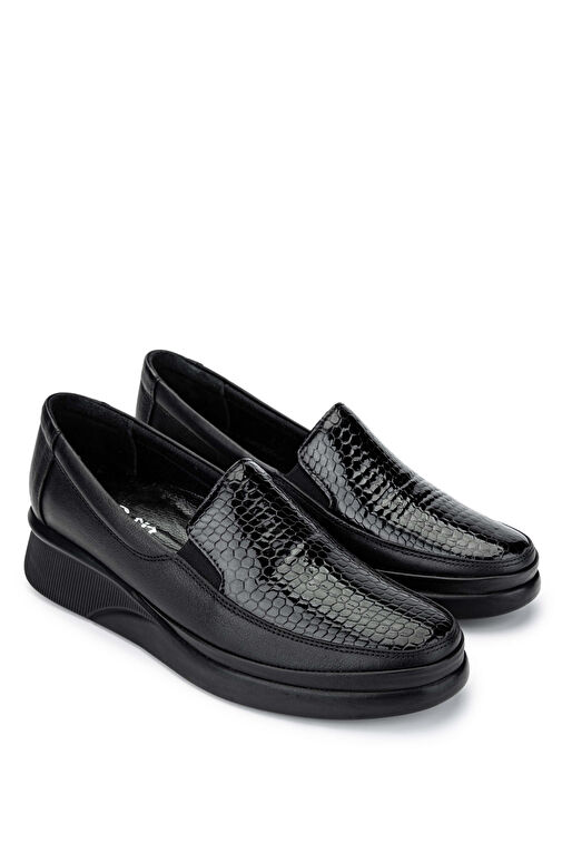 Tamer Tanca Kadın Hakiki Deri Siyah Casual Ayakkabı - Görsel 3