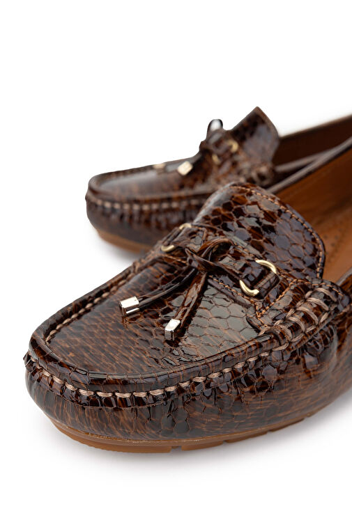 Tamer Tanca Siyah Kadın Deri Loafer 1065 128-06 BN AYK SK24-25 - Görsel 4