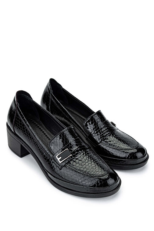 Tamer Tanca Kadın Hakiki Deri Siyah Makosen Ayakkabı - Görsel 3