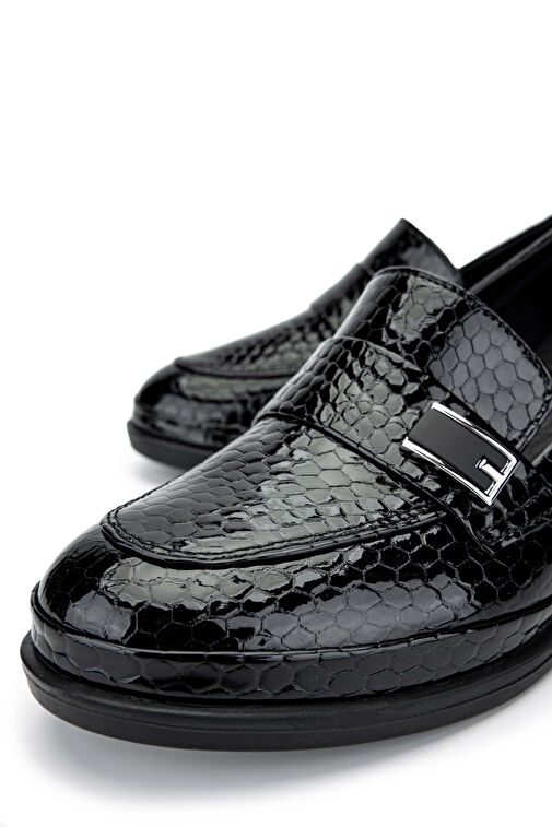 Tamer Tanca Kadın Hakiki Deri Siyah Makosen Ayakkabı - Görsel 5