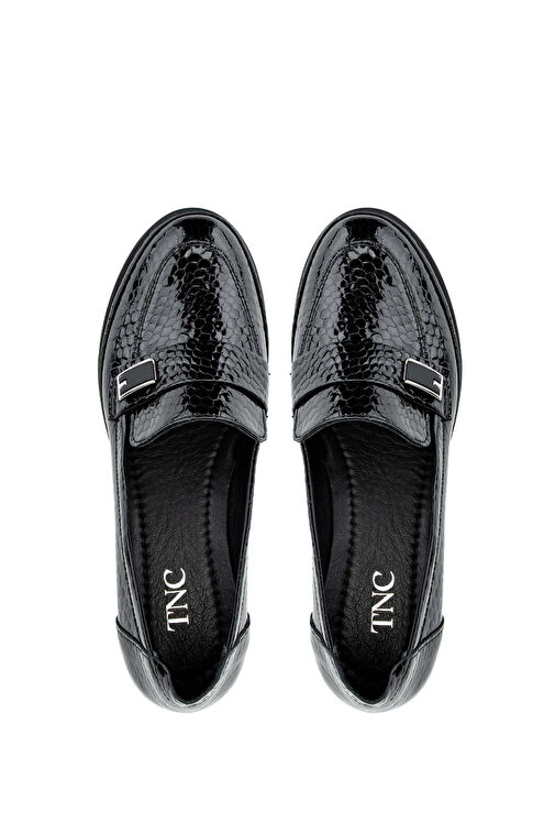 Tamer Tanca Kadın Hakiki Deri Siyah Makosen Ayakkabı - Görsel 6