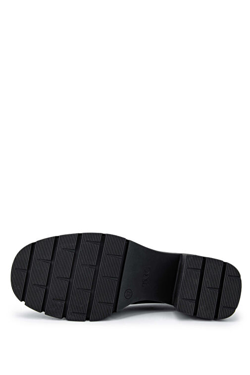 Tamer Tanca Kadın Hakiki Deri Siyah Deri Makosen Ayakkabı - Görsel 6