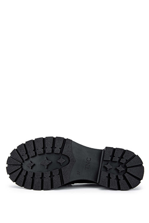 Tamer Tanca Kadın Hakiki Deri Siyah Süet Loafer Ayakkabı - Görsel 6