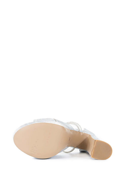 Tamer Tanca Kadın Hakiki Deri Gri Topuklu Ayakkabı - Görsel 7