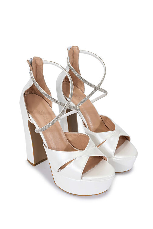 Tamer Tanca Altın Kadın Deri Topuklu Ayakkabı 1065 223-551 BN AYK SK24-25 - Görsel 3