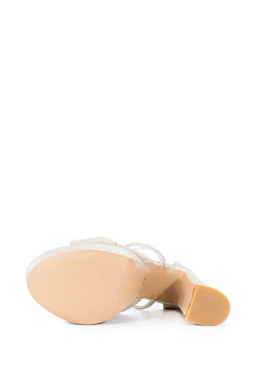 Tamer Tanca Kadın Hakiki Deri Altın Topuklu Ayakkabı - Görsel 7