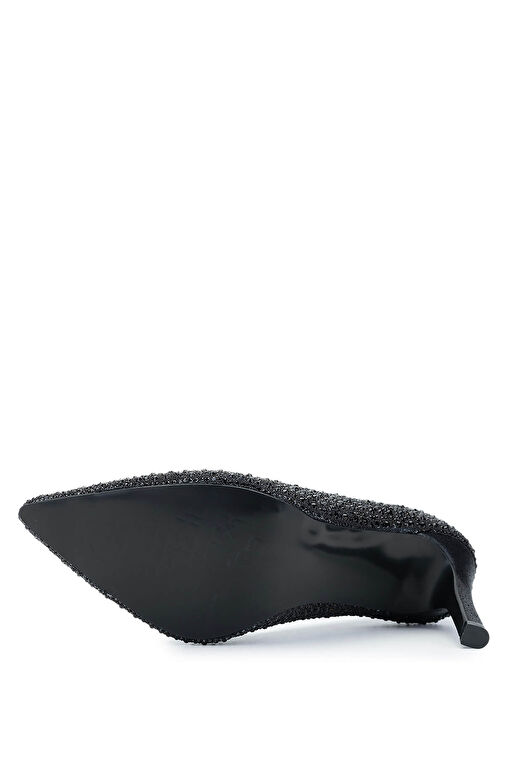 Tamer Tanca Kadın Suni Deri Siyah Topuklu Ayakkabı - Görsel 5