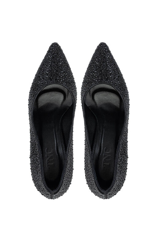 Tamer Tanca Kadın Suni Deri Siyah Topuklu Ayakkabı - Görsel 6