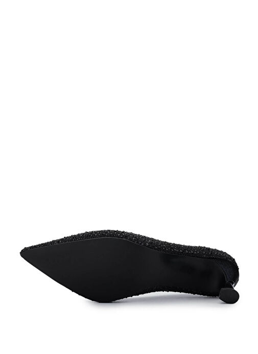 Tamer Tanca Kadın Suni Deri Siyah Topuklu Ayakkabı - Görsel 6