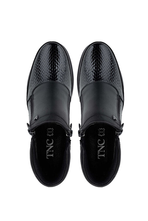 Tamer Tanca Kadın Hakiki Deri Siyah Kroko Casual Bot - Görsel 6