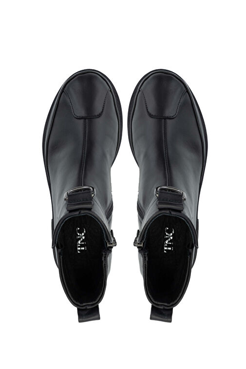 Tamer Tanca Kadın Hakiki Deri Siyah Deri Casual Bot - Görsel 7