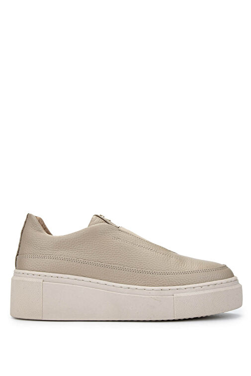 Tamer Tanca Kadın Hakiki Deri Bej Sneakers & Spor Ayakkabı - Görsel 2