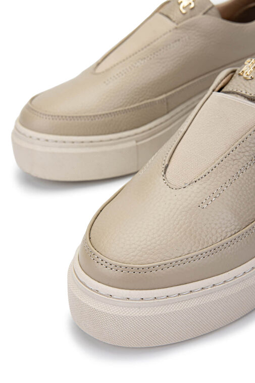 Tamer Tanca Kadın Hakiki Deri Bej Sneakers & Spor Ayakkabı - Görsel 5