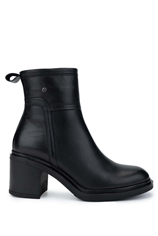 Tamer Tanca Kadın Hakiki Deri Siyah Deri Topuklu Bot - Görsel 2