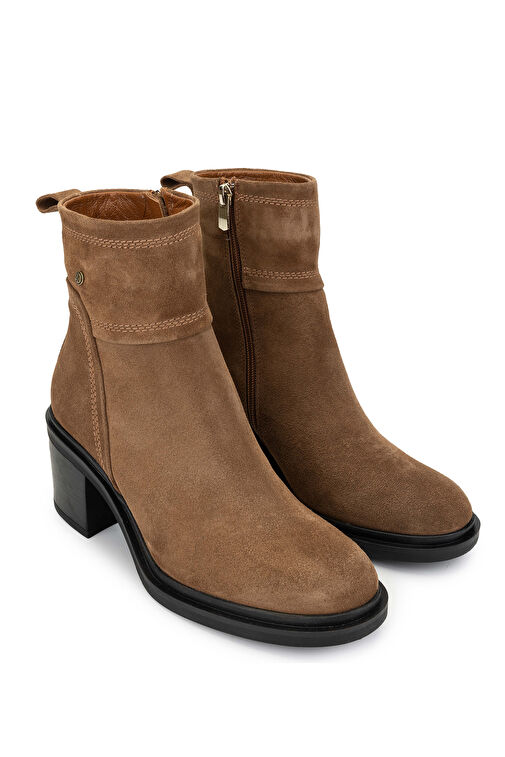 Tamer Tanca Kadın Hakiki Deri Vizon Topuklu Bot - Görsel 3