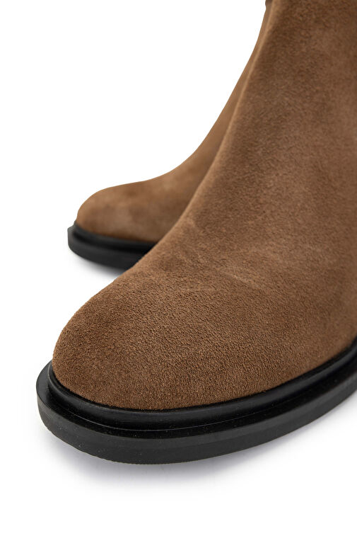 Tamer Tanca Kadın Hakiki Deri Vizon Topuklu Bot - Görsel 4