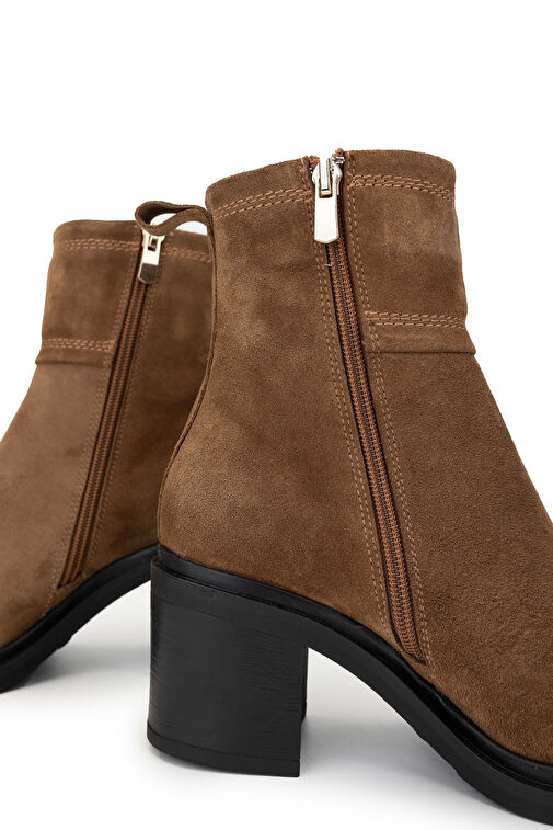 Tamer Tanca Kadın Hakiki Deri Vizon Topuklu Bot - Görsel 5