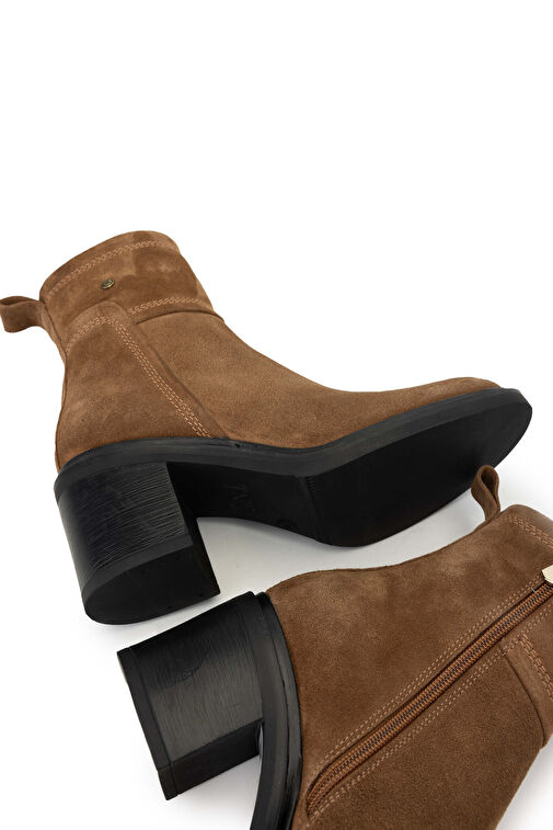 Tamer Tanca Kadın Hakiki Deri Vizon Topuklu Bot - Görsel 6