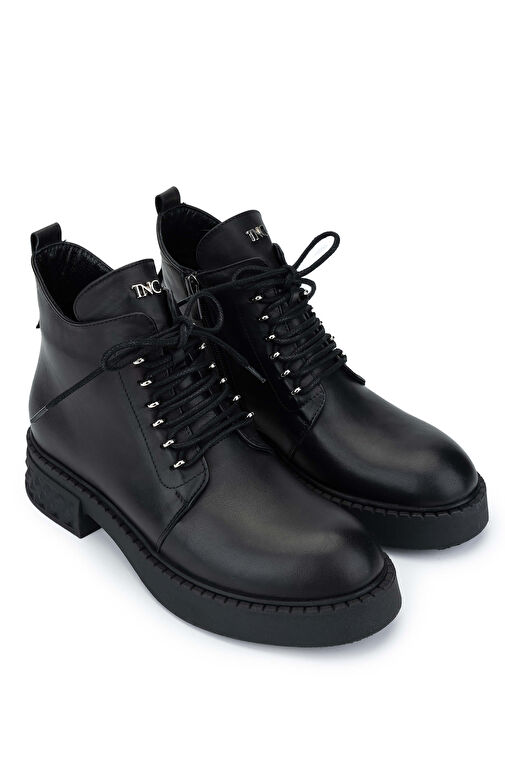 Tamer Tanca Kadın Hakiki Deri Siyah Deri Casual Bot - Görsel 3