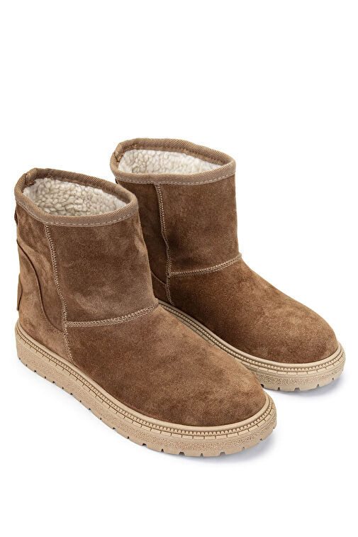 Tamer Tanca Kadın Hakiki Deri Tütün Süet Casual Bot - Görsel 3