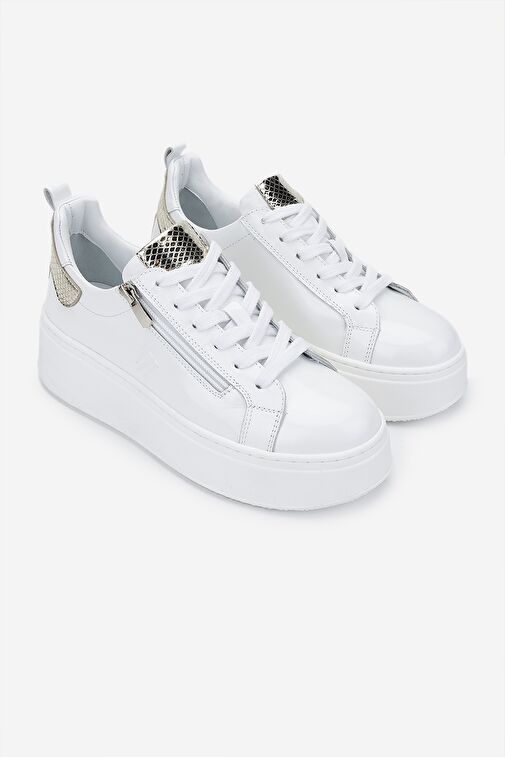 Valmenti Beyaz Kadın Deri Sneaker 945 01 BN AYK SK24-25 - Görsel 3