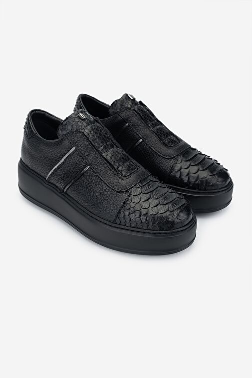 Valmenti Siyah Kadın Deri Sneaker 1011 6627 BN AYK SK24-25 - Görsel 3