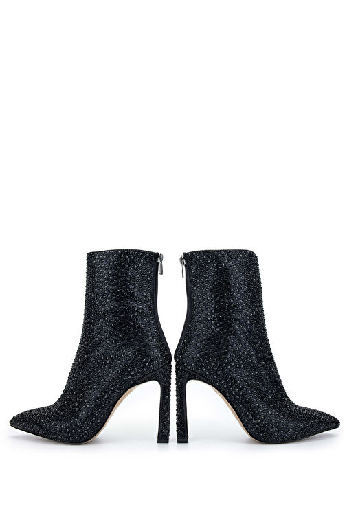 Tamer Tanca Kadın Hakiki Deri Siyah Topuklu Bot - Görsel 5