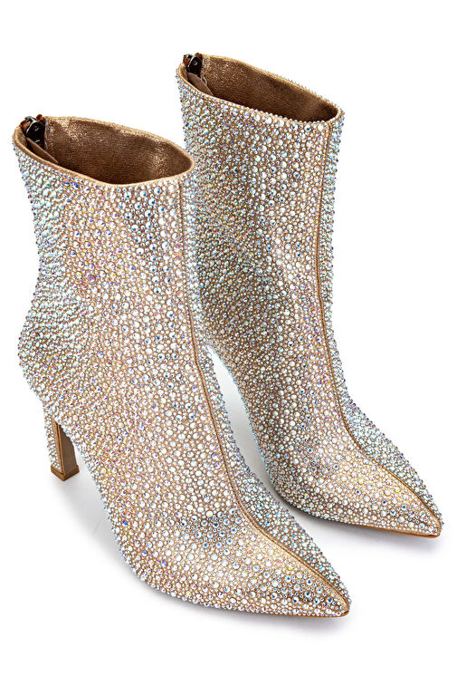 Tamer Tanca Kadın Hakiki Deri Bej Topuklu Bot - Görsel 3