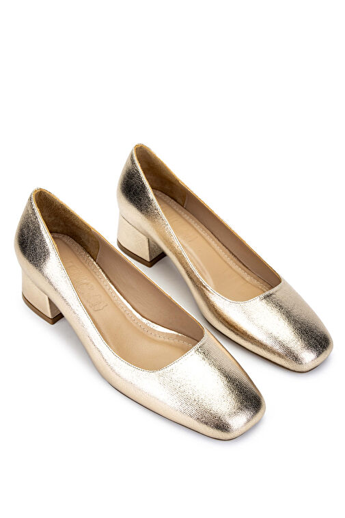 Tamer Tanca Kadın Hakiki Deri Sarı Topuklu Ayakkabı - Görsel 3