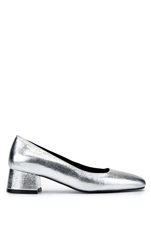 Tamer Tanca Kadın Hakiki Deri Gri Topuklu Ayakkabı - Görsel 2