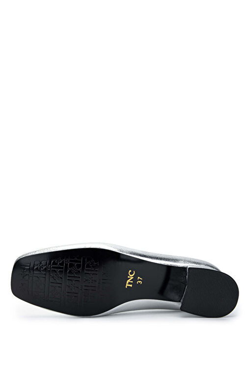 Tamer Tanca Kadın Hakiki Deri Gri Topuklu Ayakkabı - Görsel 4