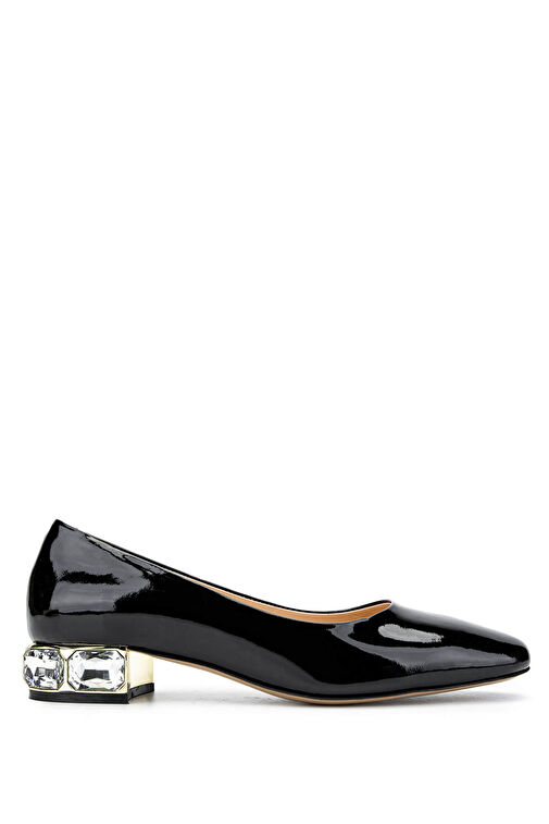 Tamer Tanca Siyah Kadın Süet Topuklu Ayakkabı 1036 H5659 BN AYK SK24-25 - Görsel 2