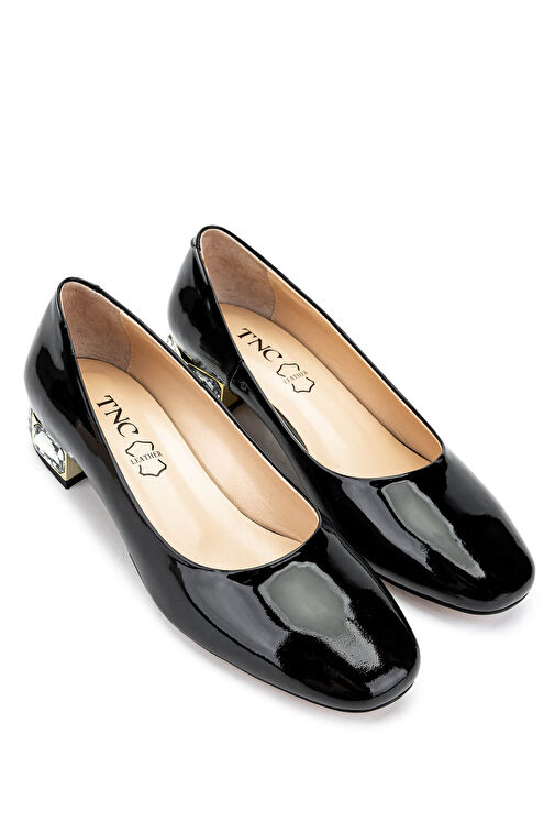 Tamer Tanca Siyah Kadın Süet Topuklu Ayakkabı 1036 H5659 BN AYK SK24-25 - Görsel 3