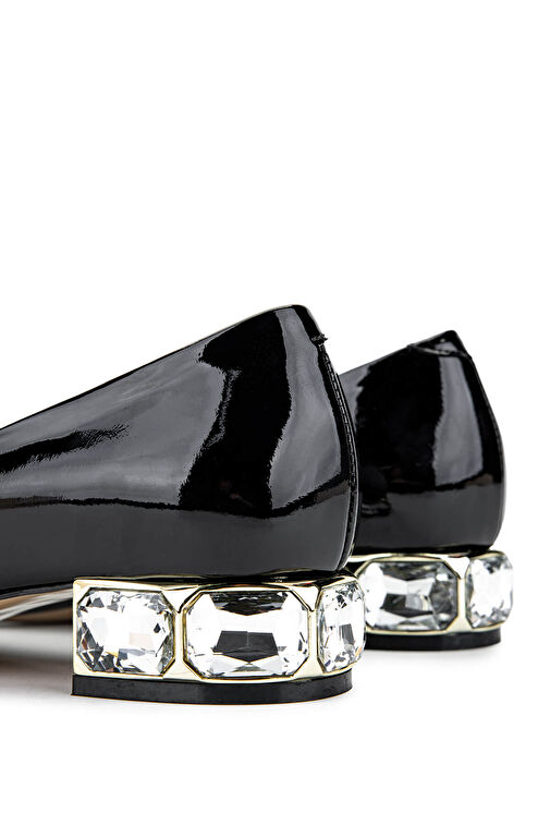 Tamer Tanca Siyah Kadın Süet Topuklu Ayakkabı 1036 H5659 BN AYK SK24-25 - Görsel 6