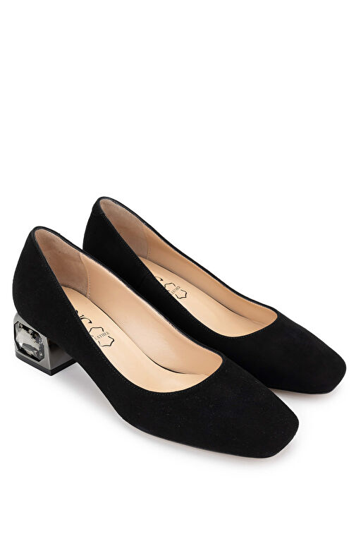 Tamer Tanca Siyah Kadın Rugan Topuklu Ayakkabı 1036 H2116 BN AYK SK24-25 - Görsel 3