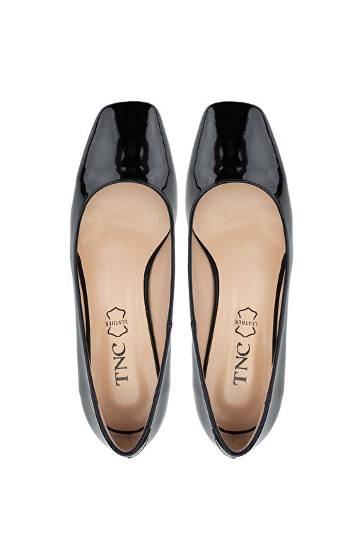 Tamer Tanca Kadın Hakiki Deri Siyah Rugan Topuklu Ayakkabı - Görsel 7