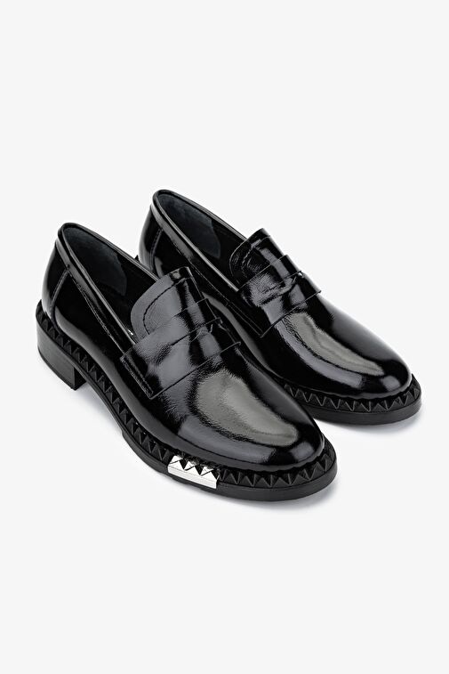 Valmenti Siyah Kadın Rugan Loafer 33 7800-1 BN AYK SK24-25 - Görsel 3