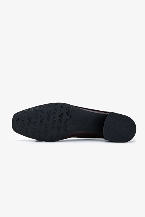 Valmenti Kadın Hakiki Deri Bordo Rugan Topuklu Ayakkabı - Görsel 5