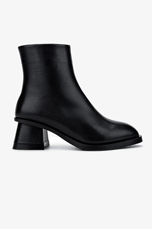 Valmenti Kadın Hakiki Deri Siyah Deri Topuklu Bot - Görsel 2