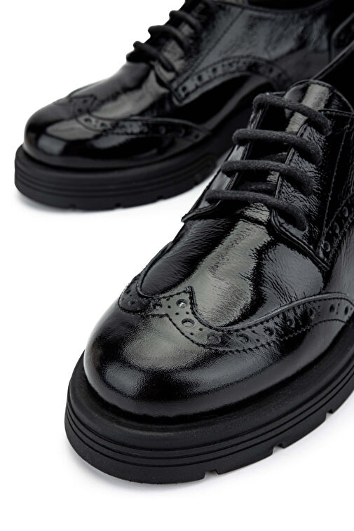 Tamer Tanca Bordo Kadın Rugan Günlük Ayakkabı 33 2006 BN AYK SK24-25 - Görsel 5