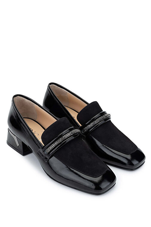 Tamer Tanca Kadın Hakiki Deri Siyah Topuklu Ayakkabı - Görsel 3