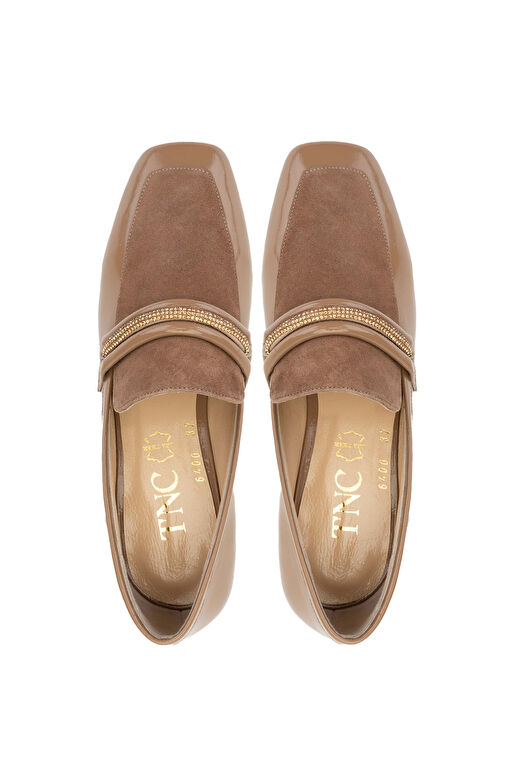 Tamer Tanca Kadın Hakiki Deri Nude Rugan Topuklu Ayakkabı - Görsel 6