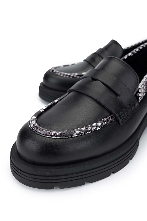 Tamer Tanca Bej Kadın Deri Loafer 33 2000-1 BN AYK SK24-25 - Görsel 5