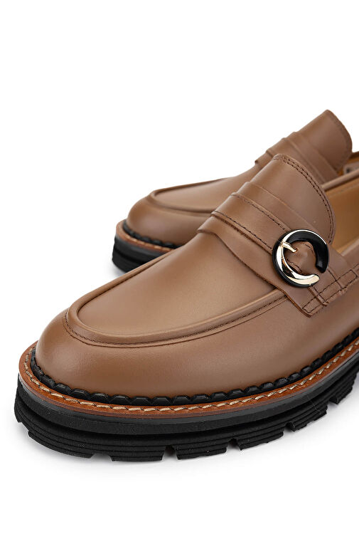Tamer Tanca Kadın Hakiki Deri Vizon Loafer Ayakkabı - Görsel 4