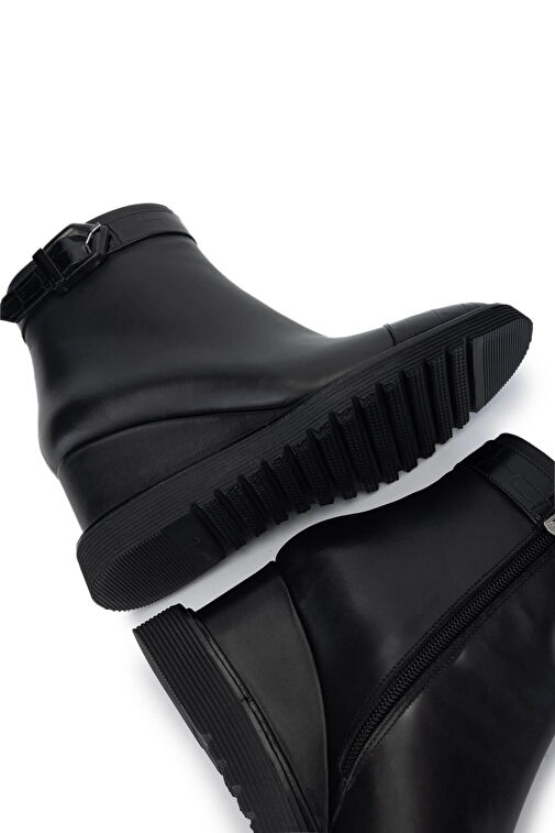 Tamer Tanca Kadın Hakiki Deri Siyah Deri Casual Bot - Görsel 6